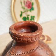 Vase , terracotta soliflore made in greece - vintage