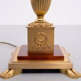 Lampadaire Empire en bronze doré, France, années 1950