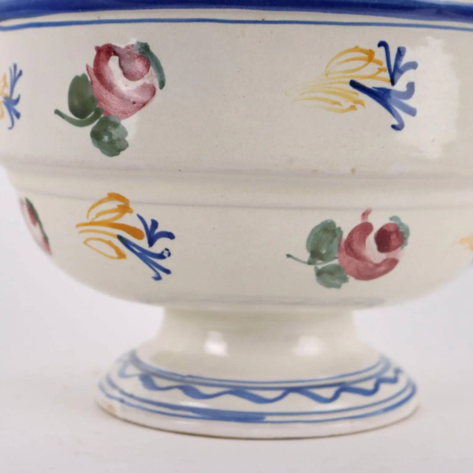 Antique ceramic soup tureen, Italy, 19th century.