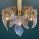 Murano Ice glass ceiling light, Italy, 1970s