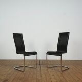 Set of 6 cane and chrome dining chairs by Axel Bruchhäuser for Tecta