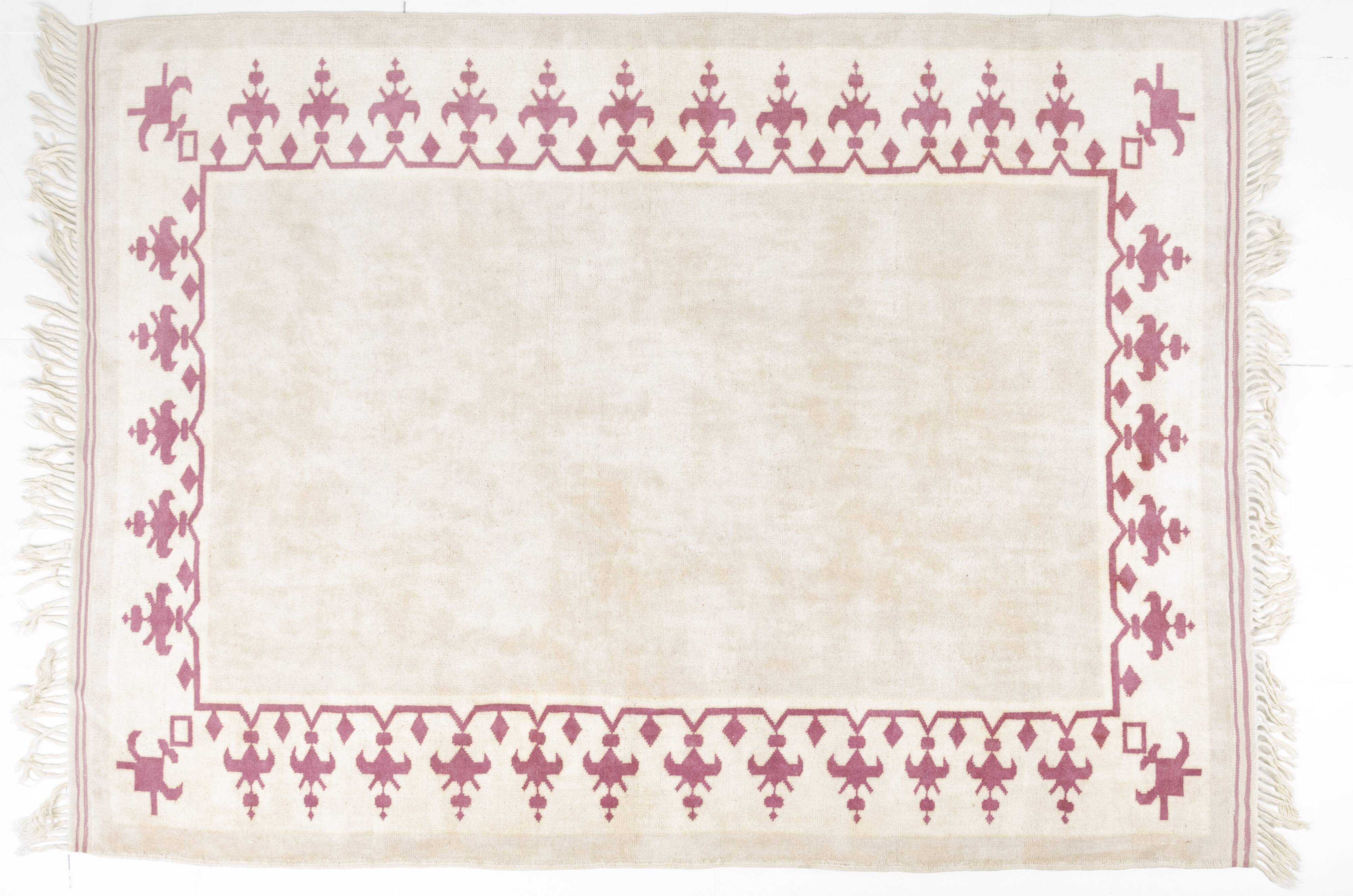 Oushak Handknotted Beige Rug-3600