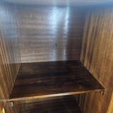 Art Decò sideboard in walnut stained beech open space design