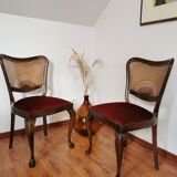 Lot de deux chaises anciennes style baroque