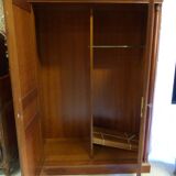 Wardrobe two doors empire style wood merisier