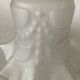 Antique tulip lampshade in white frosted glass with pleated crown