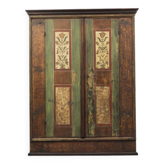 Painted Folk Art Bridal Cabinet