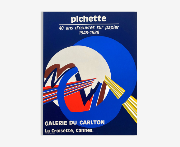 Affiche de James Pichette pour la Galerie du Carlton 1988