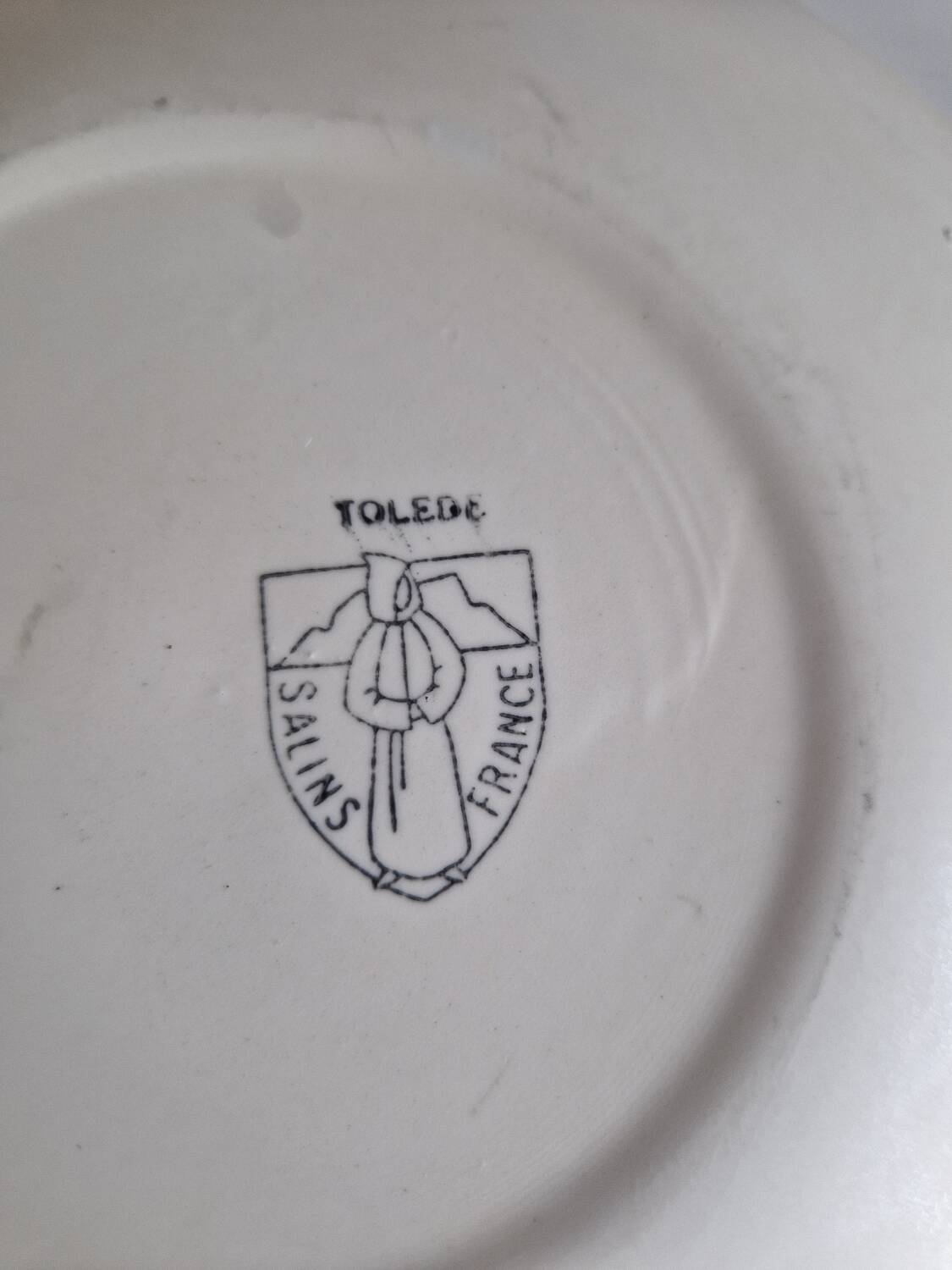 Set of 12 oval-shaped dinner plates, Salins Tolede pattern