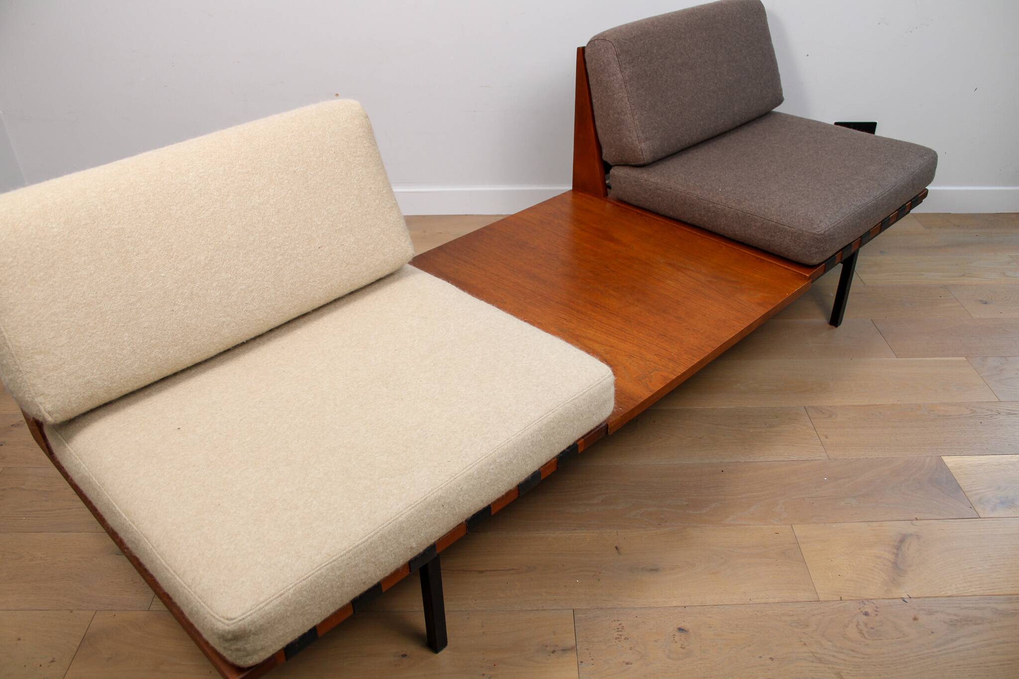 Home / A pair of Vintage Mid-century Robin Day for Hille modular sofas - Teak