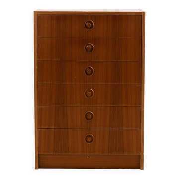 MK10127 Teak dresser with six drawers