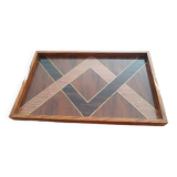 Art Deco tray. Marquetry.