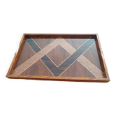 Art Deco tray. Marquetry.