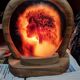 Tahitian lamp, 1980, carved pearl oyster shell