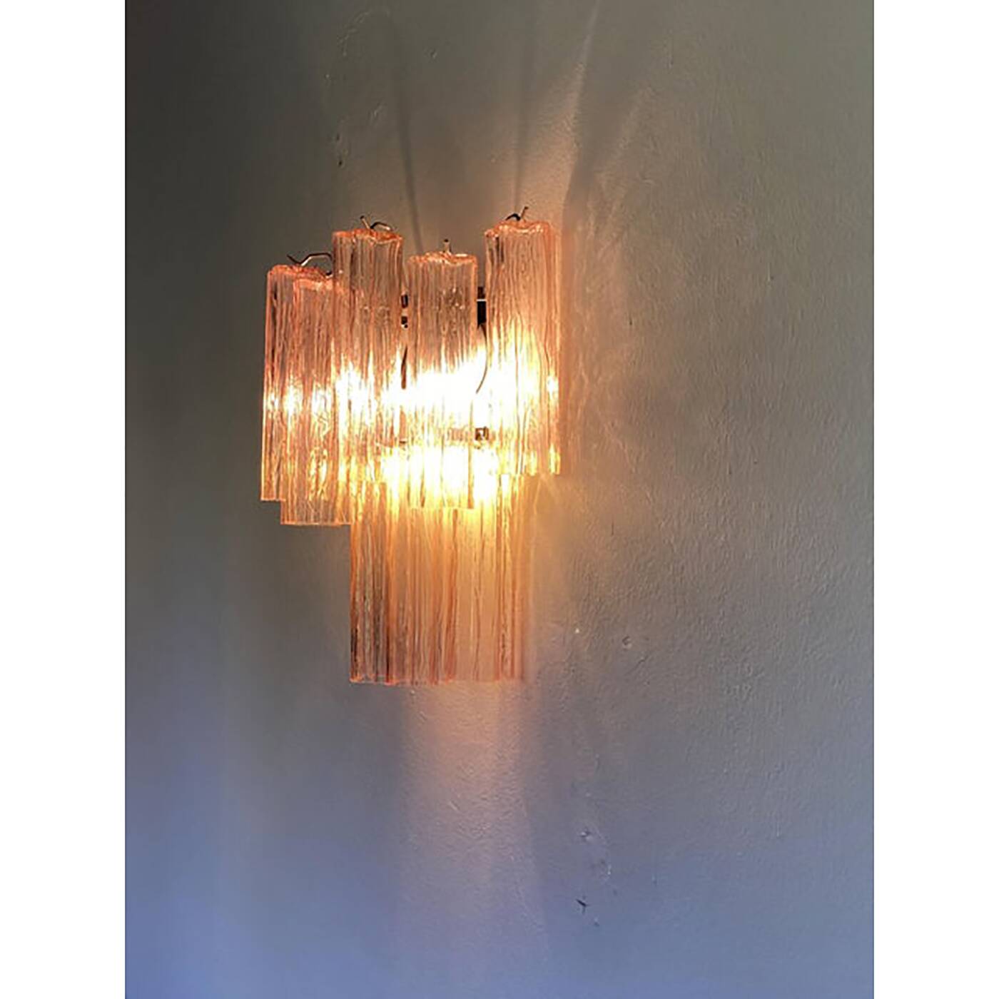 Contemporary Pink “Tronchi” Wall Sconce in Venini Style
