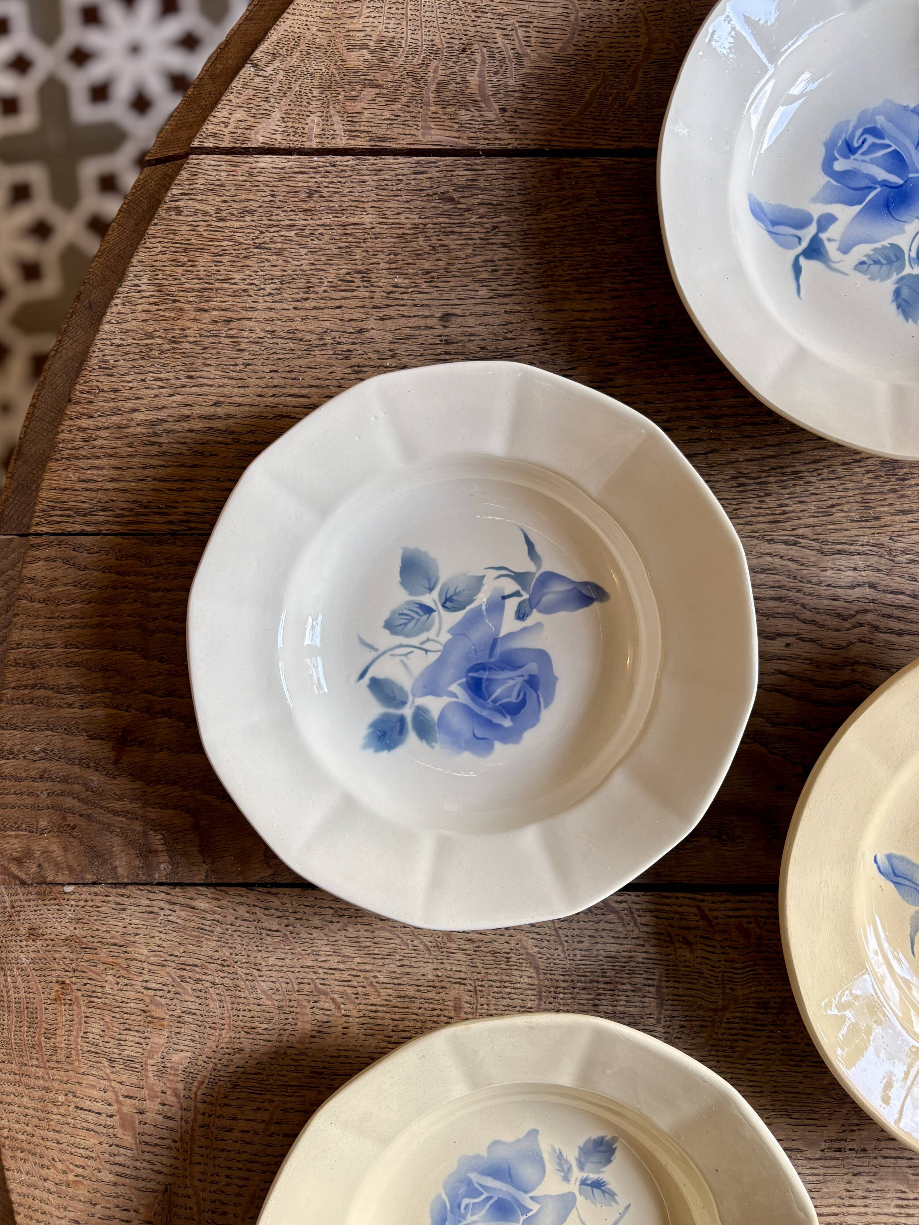 Lot de 4 assiettes creuses vintage Digoin