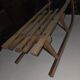 Vintage wooden sled