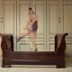 Louis Philippe period mahogany sleigh bed