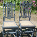 Neo-Renaissance carved chairs Henry II