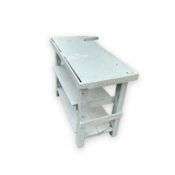 Établi bleu en bois