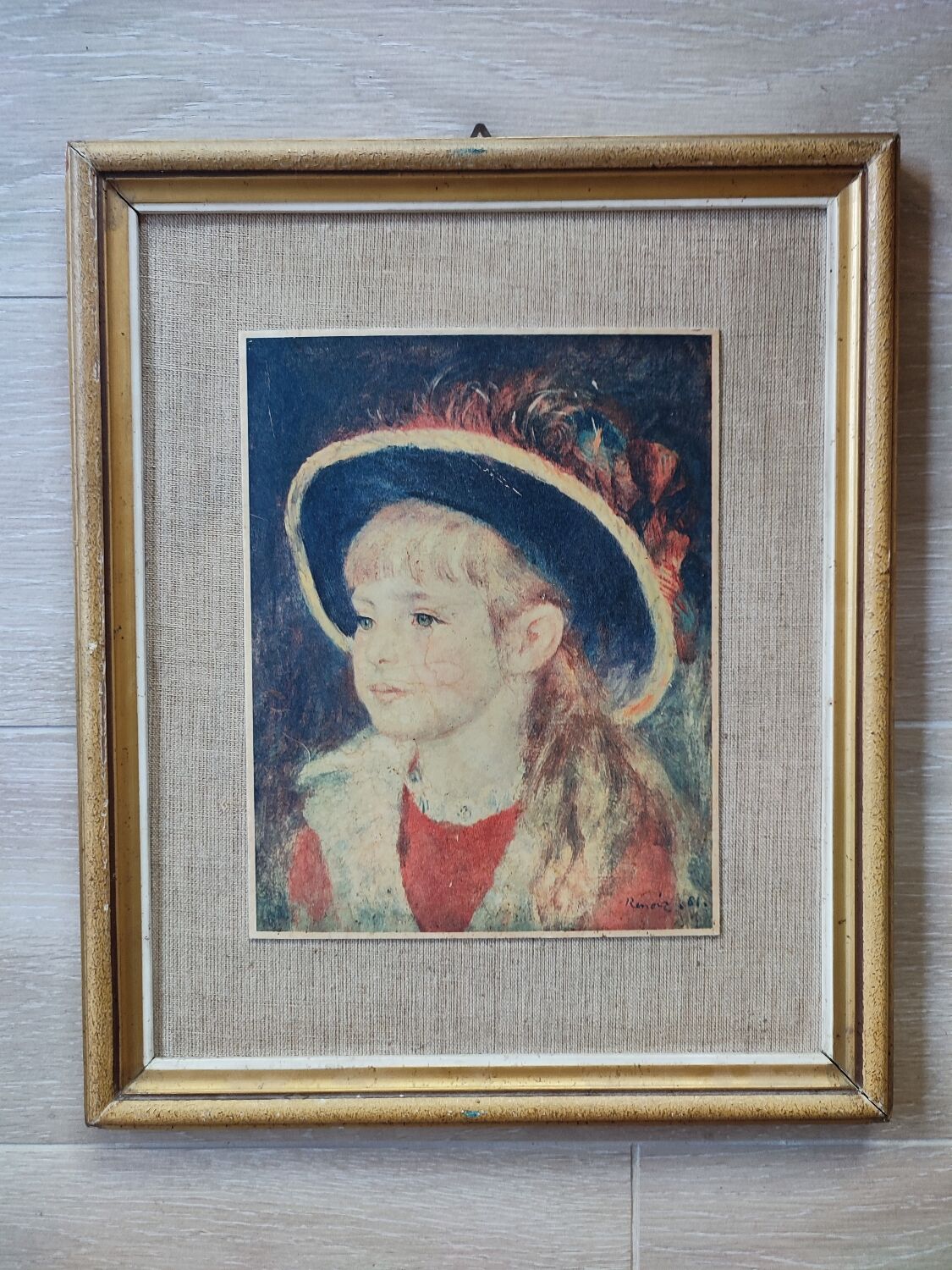 Reproduction painting August Renoir Portrait of a young girl in a blue hat