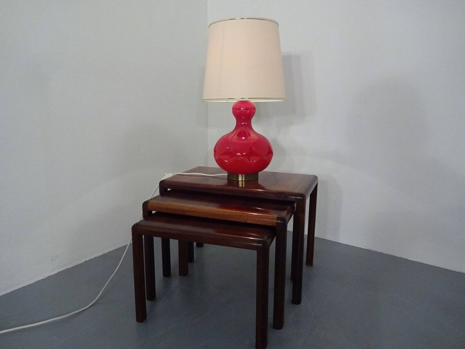 Glass floor lamp by Peil & Putzler, 1970s