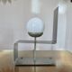 "uginox" lamp in folded, brushed and satin steel 1970