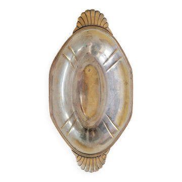 Plat ancien en métal argenté
