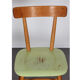 Paire chaises vertes éditées par Ton, vers 1960
