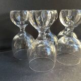 5 Crystal wine glasses – Hollow ball base