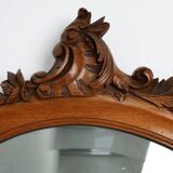 Miroir belge en chêne sculpté de style Louis XV du XXe siècle