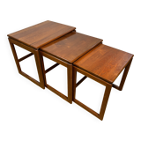 Mid-Century Retro Vintage Teak Nest of Tables 1960  Scandinavian-Inspired •