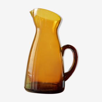 Blown glass pitcher