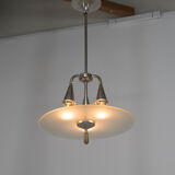 Art Deco Nickel-plated Chandelier, 1920s