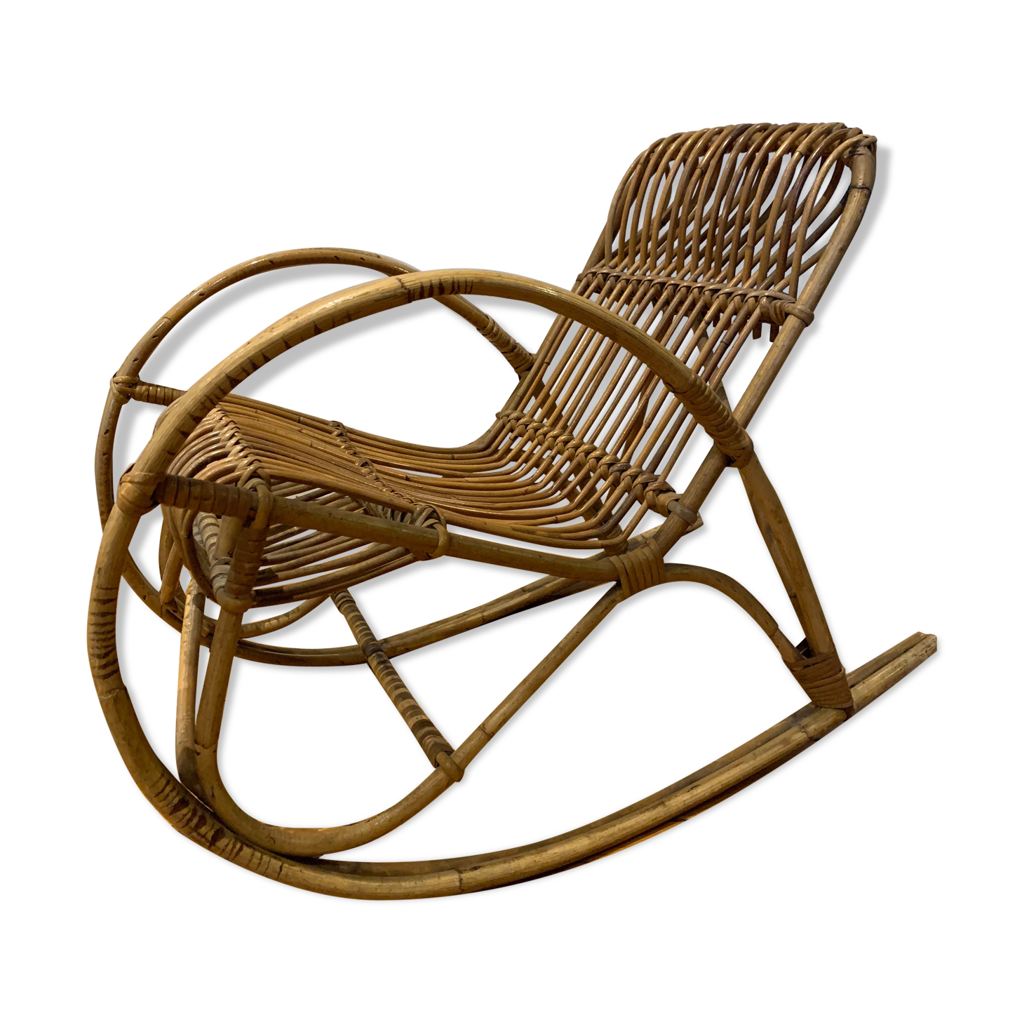 Rattan child rocking chair