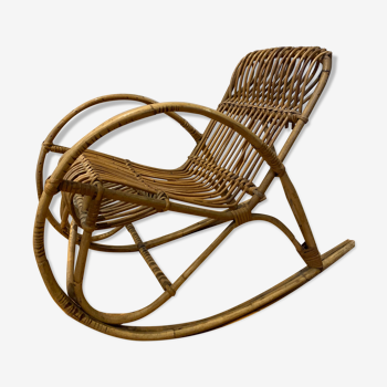 Rattan child rocking chair