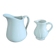 2 antique pitchers in white earthenware