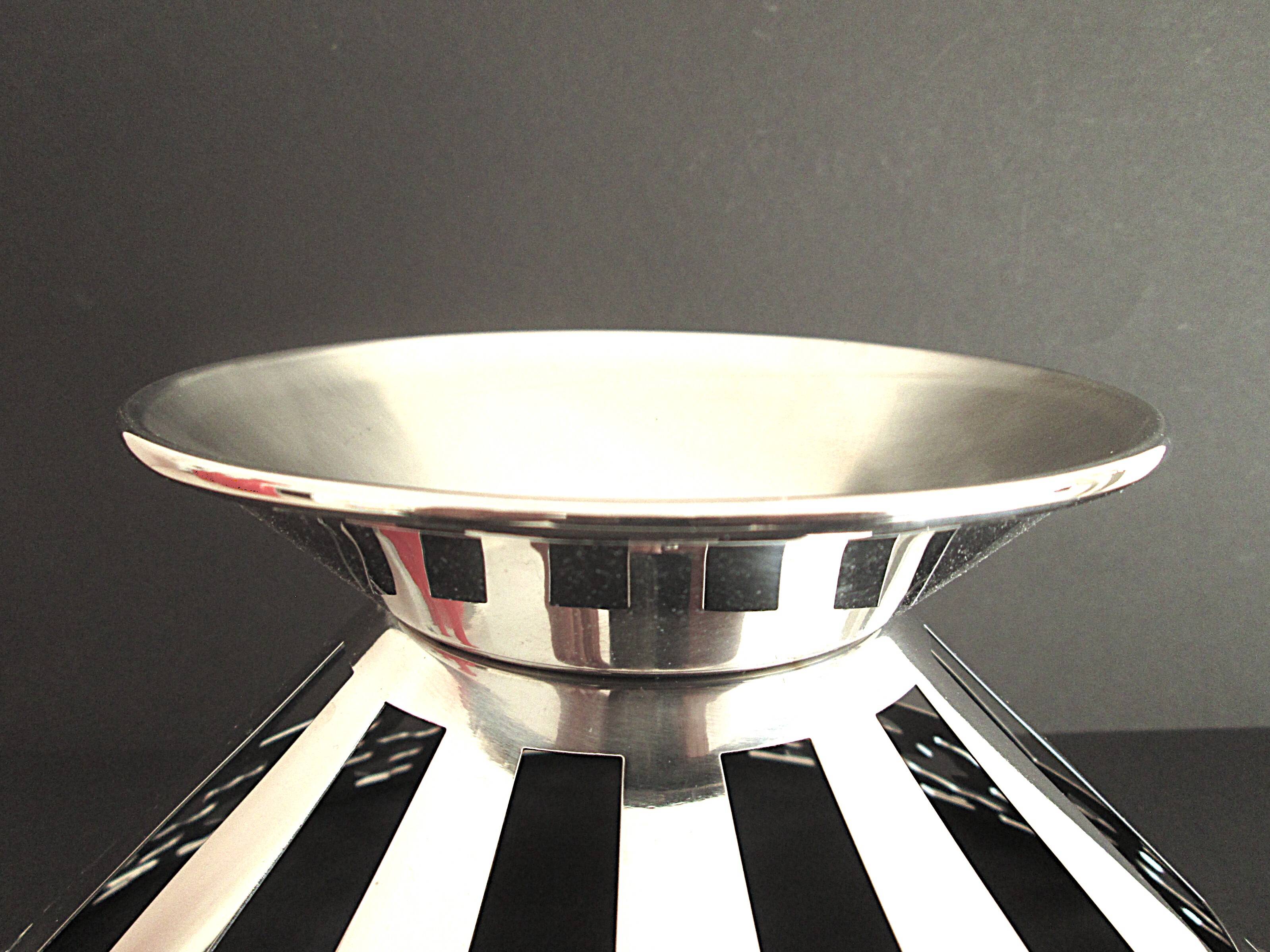 Vintage 1987 George Sowden Bodum Sereno  Memphis Style stainless steel bowl