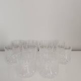 Set of 10 Cristal d'Arques whisky glasses