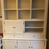 White solid wood bookcase