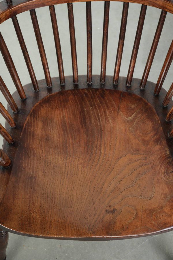 Fauteuil Windsor anglaise antique du 19ème siècle