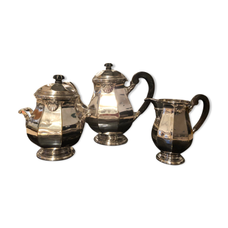 Silver metal tea service