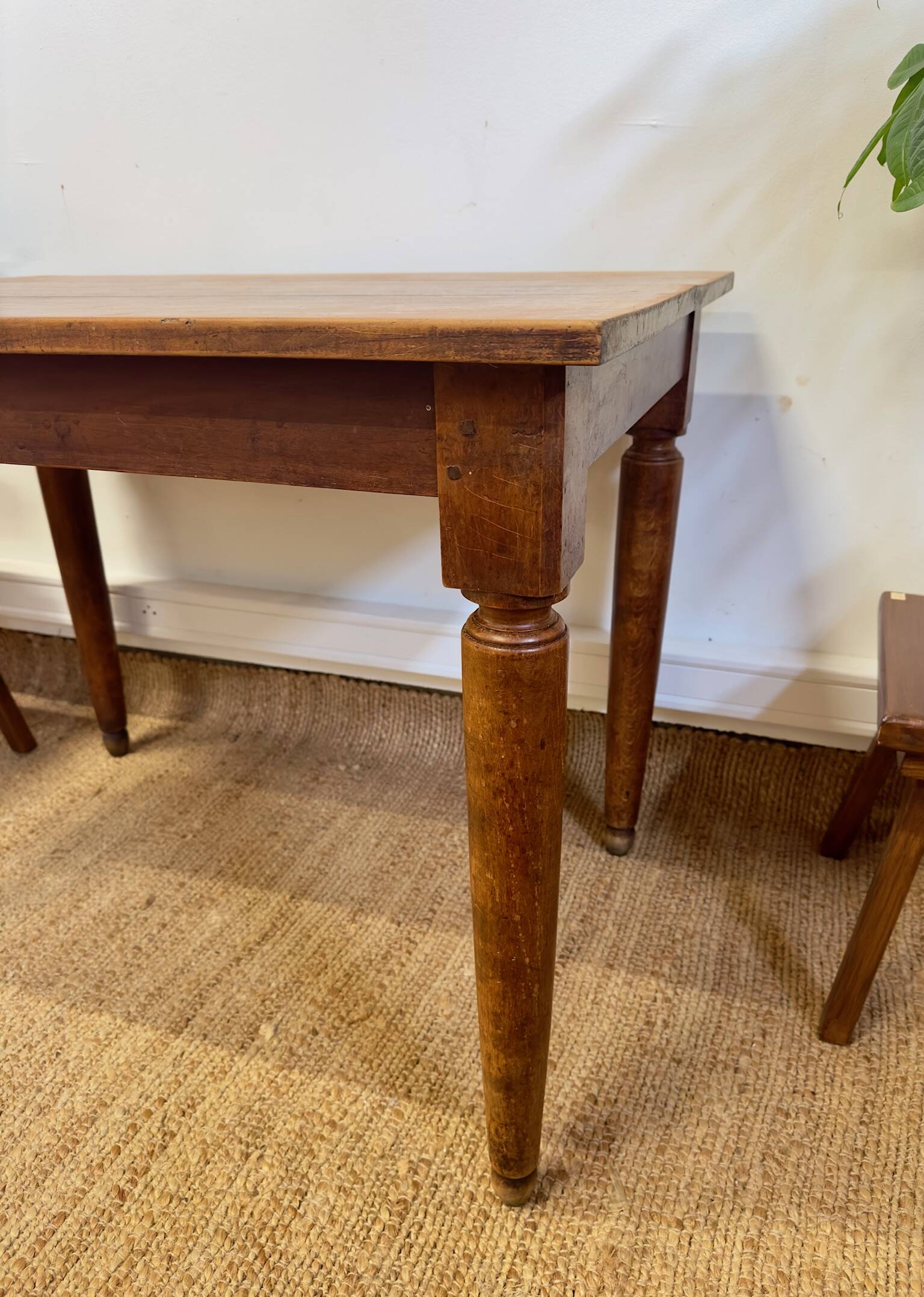 Antique solid wood bistro table