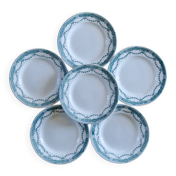 Antique ironstone plates signed Moulin des Loups "Provence"