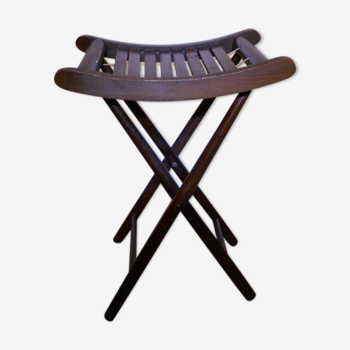 Folding wooden stool, plant holder