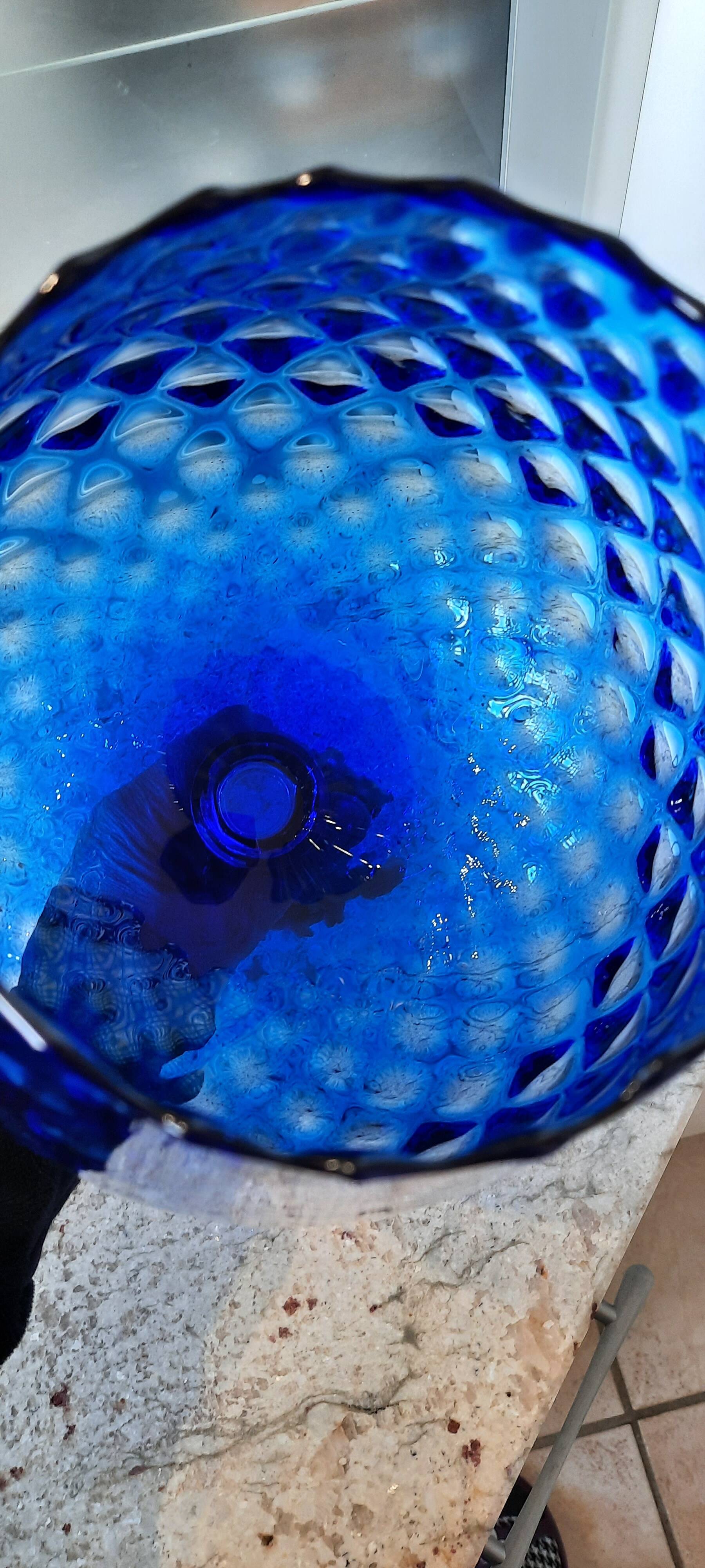 Vintage empoli crystal vase cup