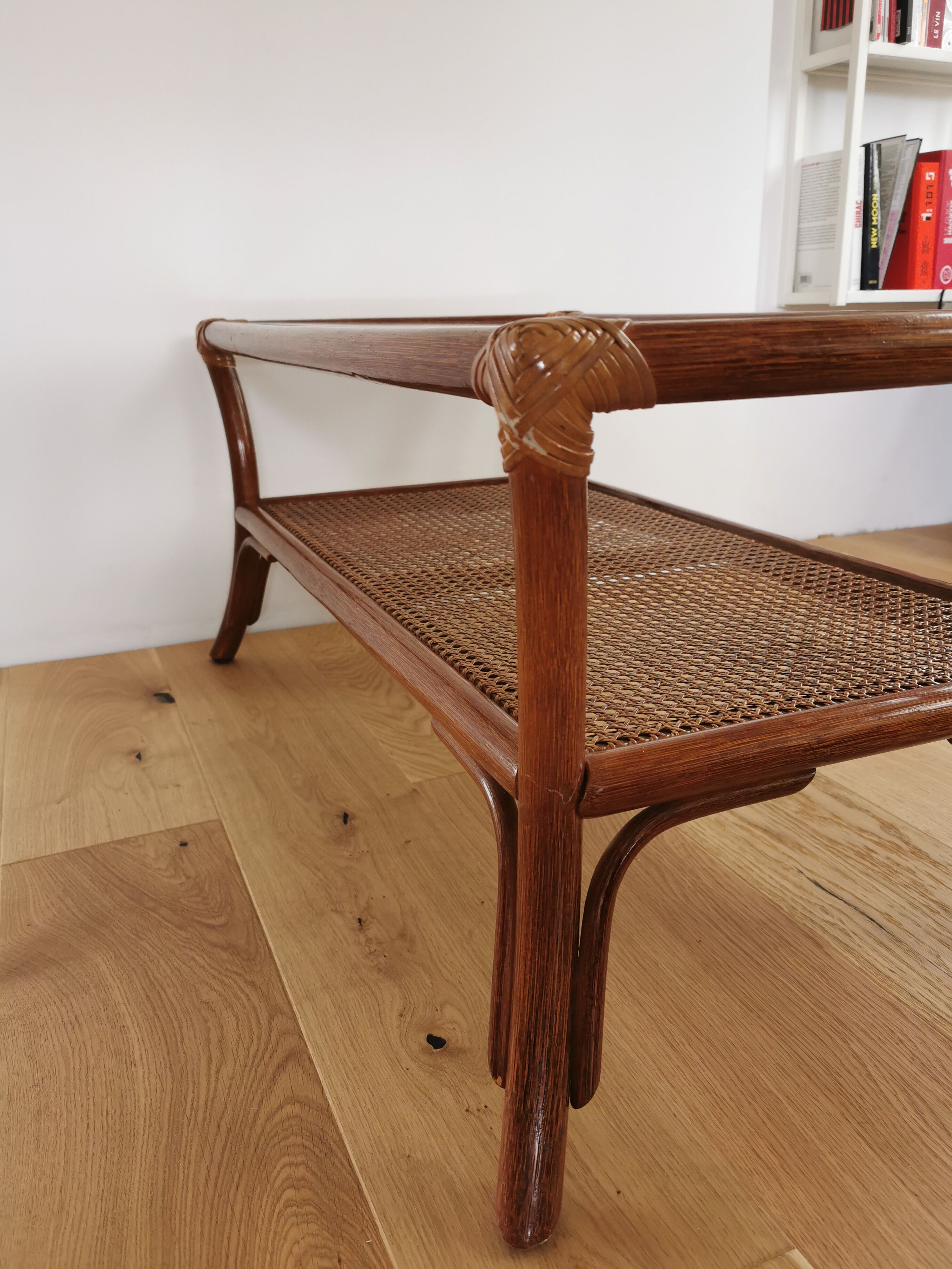 Vintage canning coffee table glass tray