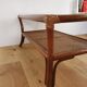 Table basse cannage vintage plateau verre