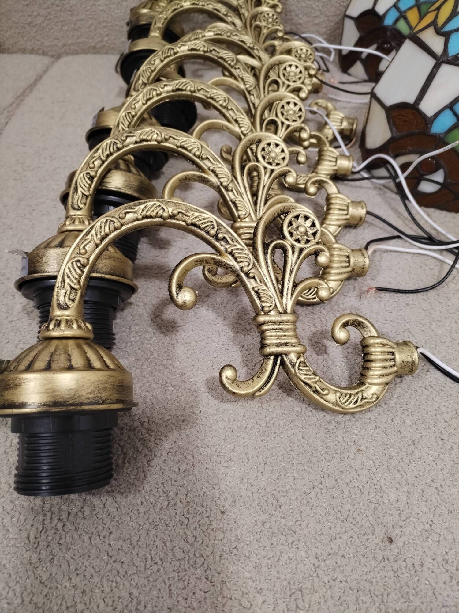 8 brass wall lights
