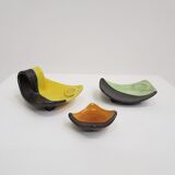 Set of 3 ceramic cups "GRIGNAN", 50s/60s